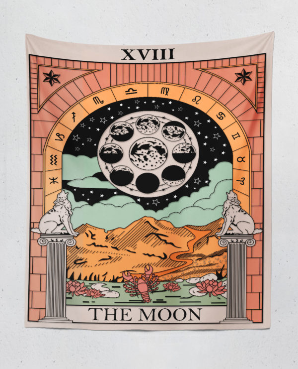 The Moon - Tarot Kart Duvar Örtüsü