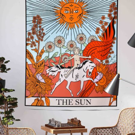 the sun tarot kart duvar örtüsü